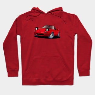 MX-5 Mazda Miata MK.1 in red Hoodie